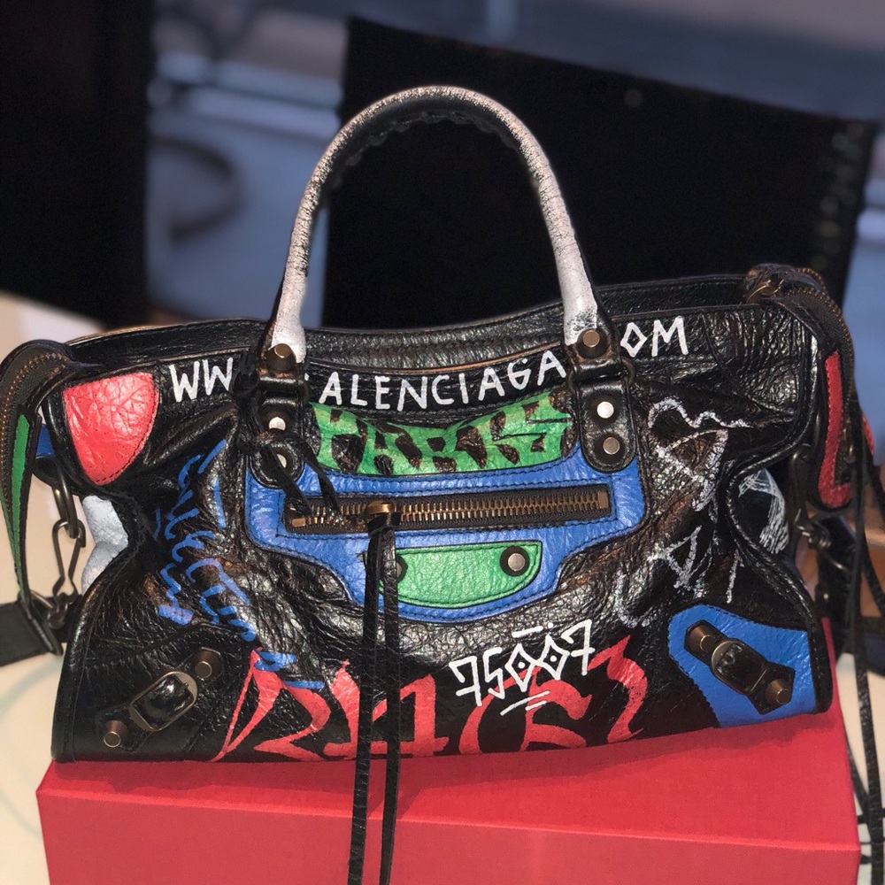 Balenciaga Grafiti Small City Bag